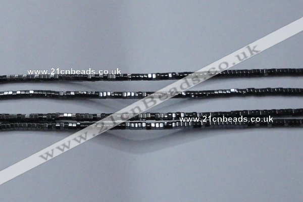 CHE821 15.5 inches 3*3mm hexagon hematite beads wholesale