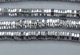 CHE825 15.5 inches 1*2mm hexagon plated hematite beads wholesale