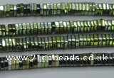 CHE828 15.5 inches 1*2mm hexagon plated hematite beads wholesale