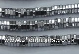 CHE841 15.5 inches 1*4mm hexagon plated hematite beads wholesale