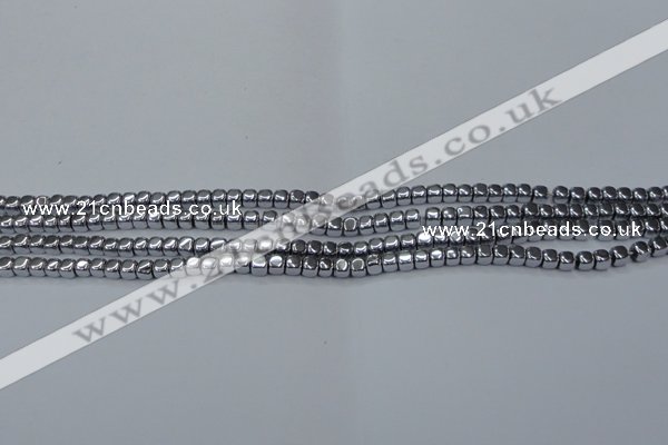 CHE850 15.5 inches 2*2mm dice platedhematite beads wholesale