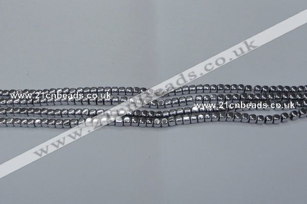 CHE850 15.5 inches 2*2mm dice platedhematite beads wholesale