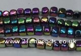 CHE852 15.5 inches 2*2mm dice platedhematite beads wholesale