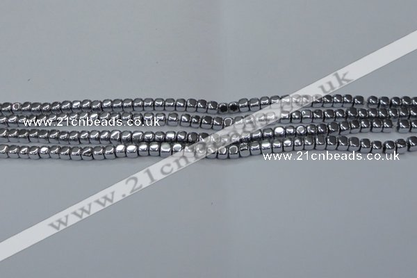 CHE858 15.5 inches 3*3mm dice platedhematite beads wholesale