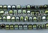 CHE863 15.5 inches 3*3mm dice platedhematite beads wholesale