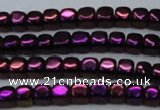 CHE870 15.5 inches 4*4mm dice platedhematite beads wholesale