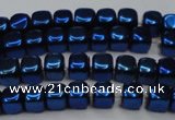 CHE872 15.5 inches 4*4mm dice platedhematite beads wholesale