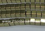 CHE880 15.5 inches 3*3mm cube plated hematite beads wholesale