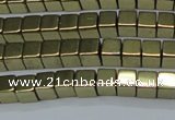 CHE880 15.5 inches 3*3mm cube plated hematite beads wholesale