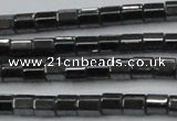 CHE885 15.5 inches 2*2mm faceted tube hematite beads wholesale