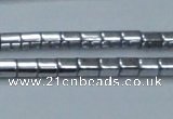 CHE886 15.5 inches 2*2mm faceted tube plated hematite beads wholesale