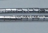 CHE896 15.5 inches 3*3mm faceted tube plated hematite beads wholesale