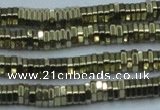 CHE913 15.5 inches 1*2mm hexagon plated hematite beads wholesale