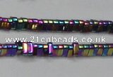 CHE922 15.5 inches 1*3mm triangle plated hematite beads wholesale