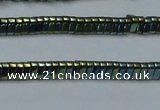 CHE923 15.5 inches 1*3mm triangle plated hematite beads wholesale