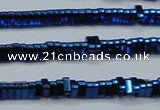 CHE924 15.5 inches 1*3mm triangle plated hematite beads wholesale