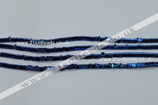 CHE924 15.5 inches 1*3mm triangle plated hematite beads wholesale