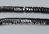 CHE927 15.5 inches 1*2*3mm oval hematite beads wholesale