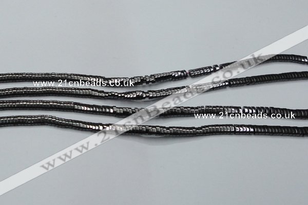 CHE927 15.5 inches 1*2*3mm oval hematite beads wholesale