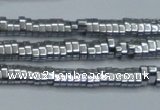 CHE928 15.5 inches 1*2*3mm oval plated hematite beads wholesale