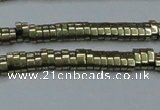 CHE930 15.5 inches 1*2*3mm oval plated hematite beads wholesale