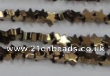 CHE948 15.5 inches 6mm star plated hematite beads wholesale