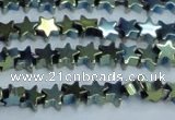 CHE950 15.5 inches 6mm star plated hematite beads wholesale