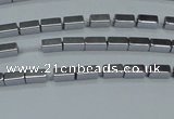 CHE954 15.5 inches 2*4mm cuboid plated hematite beads wholesale