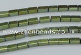 CHE957 15.5 inches 2*4mm cuboid plated hematite beads wholesale