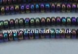 CHE963 15.5 inches 1.5*3mm rondelle plated hematite beads wholesale