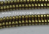 CHE964 15.5 inches 1.5*3mm rondelle plated hematite beads wholesale