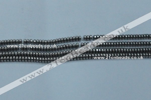 CHE967 15.5 inches 2*4mm rondelle plated hematite beads wholesale