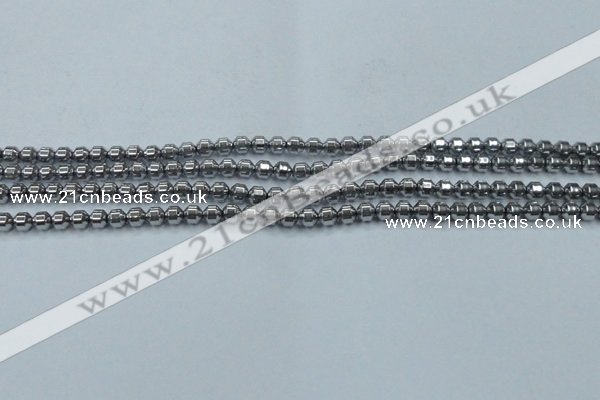 CHE972 15.5 inches 4*4mm plated hematite beads wholesale