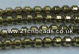 CHE973 15.5 inches 4*4mm plated hematite beads wholesale