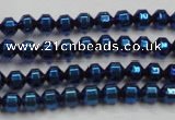 CHE977 15.5 inches 4*4mm plated hematite beads wholesale