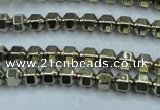 CHE982 15.5 inches 4*4mm plated hematite beads wholesale