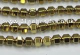 CHE983 15.5 inches 4*4mm plated hematite beads wholesale