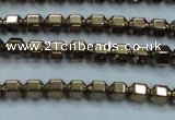 CHE984 15.5 inches 4*4mm plated hematite beads wholesale