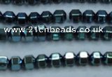 CHE986 15.5 inches 4*4mm plated hematite beads wholesale