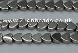 CHE999 15.5 inches 6*6mm heart plated hematite beads wholesale