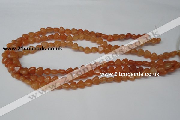 CHG02 15.5 inches 8*8mm heart red aventurine beads wholesale