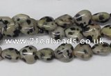 CHG03 15.5 inches 8*8mm heart dalmatian jasper beads wholesale