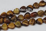 CHG05 15.5 inches 8*8mm heart yellow tiger eye beads wholesale