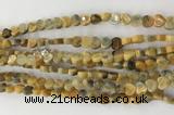 CHG101 15.5 inches 6mm flat heart crazy lace agate gemstone beads wholesale