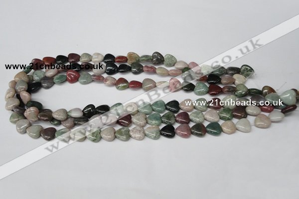 CHG17 15.5 inches 10*10mm heart Indian agate gemstone beads wholesale