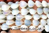 CHG218 15 inches 20mm heart opalite beads wholesale