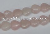 CHG25 15.5 inches 10*10mm heart rose quartz beads wholesale