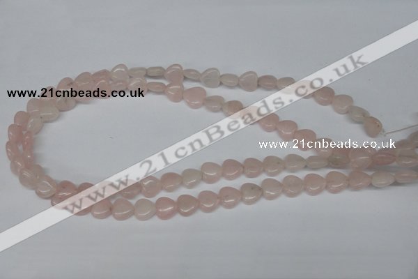 CHG25 15.5 inches 10*10mm heart rose quartz beads wholesale