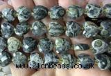 CHG316 15 inches 12mm faceted heart kambaba jasper beads