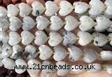 CHG372 15 inches 14mm faceted heart labradorite gemstone beads